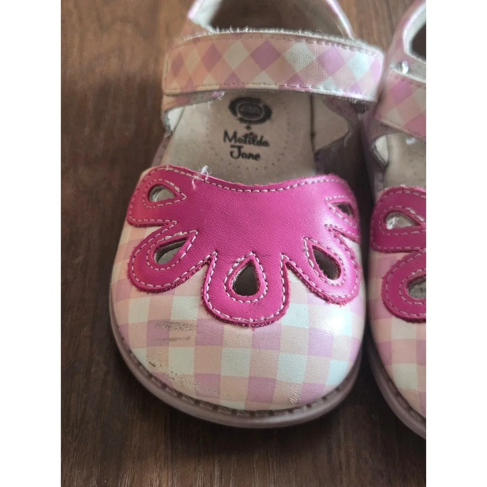 Livie & Luca Matilda‎ Jane Pink Gingham Scalloped Mary Jane Shoes Girls Size 9